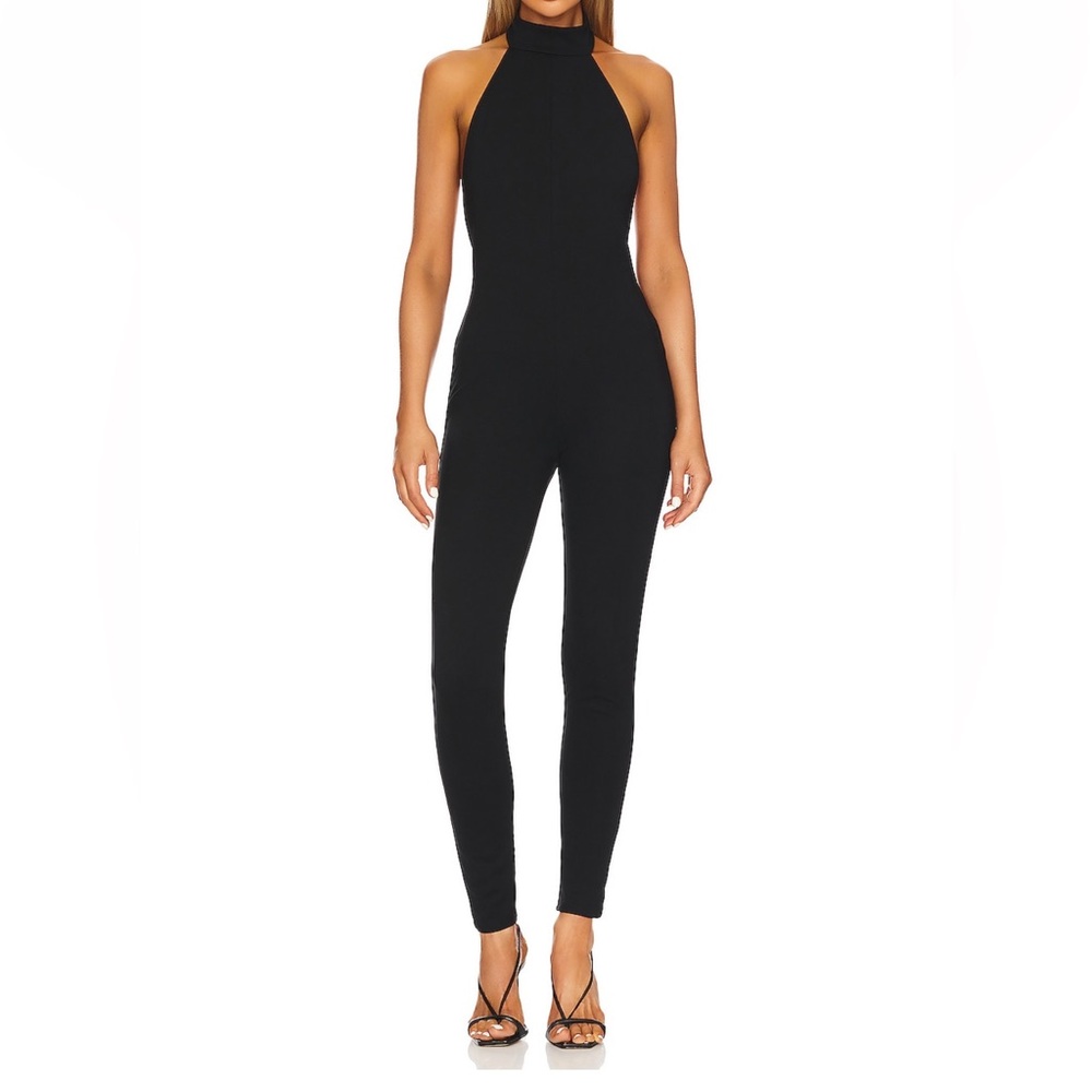 Lovers and Friends Black Halter Jumpsuit - Revolve